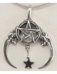 A Pentacle with the Dragons Tooth in Sterling Silver Made in America