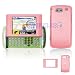 Pink Rubber Feel Snap-On Cover Hard Case Cell Phone Protector for UTStarcom Quickfire PCD GTX75