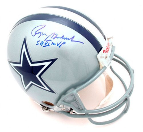 Roger Staubach Autographed Pro-Line Helmet | Details: Dallas Cowboys, Authentic Riddell Helmet, SB VI MVP Inscription