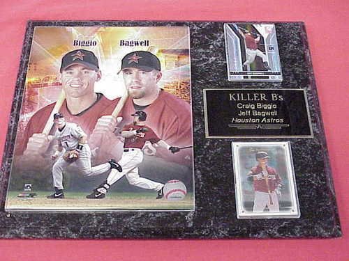 Jeff Bagwell Craig Biggio 2 Card Collector Plaque