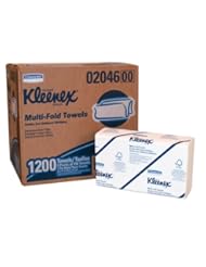 BISS: Kimberly-Clark Kleenex 02046 1-Ply Multi-Fold Towel, 9-25/64" Length x 9-3/16" Width, White (8 Packs of 150) - Kimberly Clark Professional