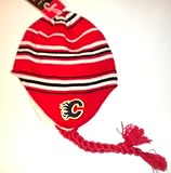 Calgary Flames Reebok Face Off Tassel Beanie