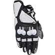 Alpinestars S-1 Men's Leather Sports Bike Racing Motorcycle Gloves - Black/White