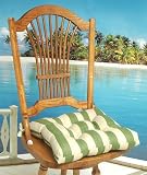 Kitchen Chair Pad Cushion - South Beach Moss Stripe - B001HKS4T6