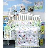 SoHo A to Z Alphabet Baby Infant Crib Nursery Bedding Set 10 Pieces ** Reversible Into 2 Designs **