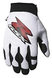 JOE ROCKET SUZUKI WHITE/BLACK MECHANICS GLOVES! LARGE