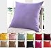 TangDepot Handmade Decorative Solid 100% Cotton Canvas Throw Pillow Covers/Pillow Shams, (12