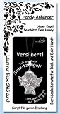 Eigenart - 561003 - Handy Schutzengel Versilbert mit Spruch Schwarz Stehend