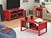 Ameriwood Simple Modern Side Table, Bright Ruby Red