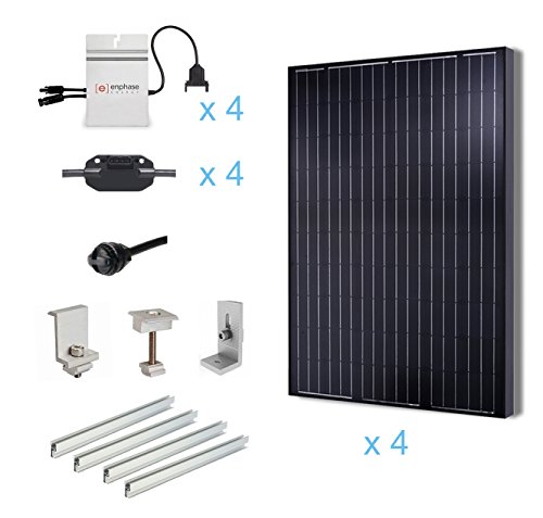  Watts 1KW Grid-Tied Solar Panel Complete Kit UL Listed Solar Panels