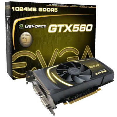 EVGA GeForce GTX 560 1024 MB GDDR5 PCI Express 2.0 2DVI/Mini-HDMI SLI Ready Graphics Card, 01G-P3-1460-KR