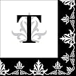 Monogram Regalia Cocktail Napkin - T