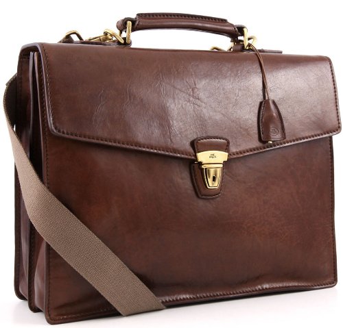  Sac à main homme TODAY BUSINESS en cuir brun avec bandoulière détachable The Bridge 064679/01/14
