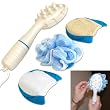 Vibrating Handheld Spa-Bath Massager W 3 Washing Heads