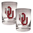 Oklahoma Sooners NCAA 2pc Rocks Glass Set by Great American Products