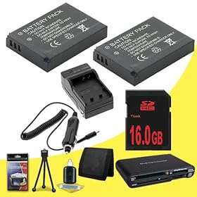 Leica V-LUX 40, V-LUX 30, V-LUX 20 Digital Cameras Two BP-DC7 Lithium Ion Replacement Battery + External Rapid Charger + 16GB SDHC Class 10 Memory Card + SDHC Card USB Reader + Memory Card Wallet + Deluxe Starter Kit DavisMAX DC7 Battery Bundle