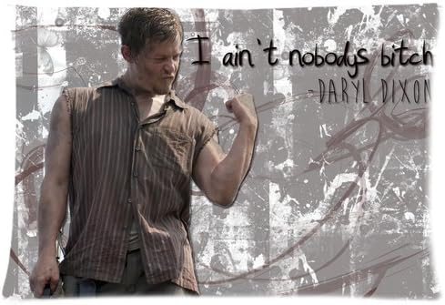 The Deading Walking Daryl Dixon Custom Zippered Pillow Case 20"x30"(two sides) by Featured Originality (Various options)