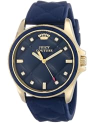 Juicy Couture Womens 1901099 Stella Navy Quilted Silicone Dial Watch