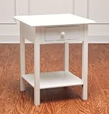 Side Table W/Drawer White
