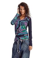 Desigual Camiseta Manga Larga Garit Out (Azul)
