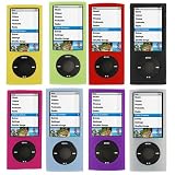 8 Packs of GTMax Soft Rubber Silicone Skin Cover Cases ( Clear + Black + Purple + Blue + Green + Yellow + Red + Hot Pink ) for Apple iPod Nano 16GB 8GB 5G 5th Generation