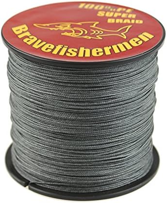 Bravefishermen super strong PE braided fishing line 1000M 10LB to100LB GRAY