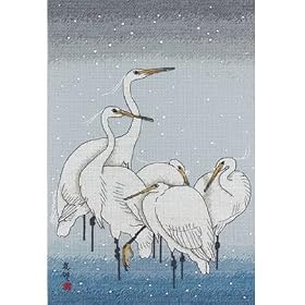 Maia 'Herons In Snow' Cross Stitch Kit
