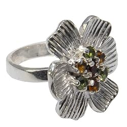 Silver Gemstone Rings for Women US Size 3 (rng356c)