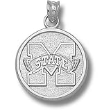 Mississippi State University M State Round 5/8 Pendant (Silver)