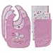 Gerber Bib and Terry Burp Cloth 6 Piece Girl Set- Pink
