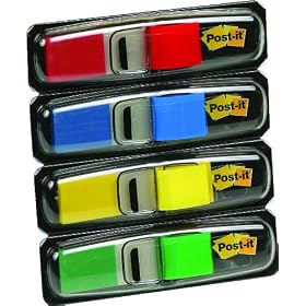 Post-it Index Flags, Small, 4 Colours, Pack of 140 Flags (12mm x 43mm)
