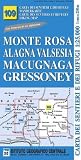 Produkt-Bild: Piemont Wanderkarte, Karte, Landkarte: Monte Rosa, Alagna Valsesia, Macugnaga, Gressoney, Zermatt, Unterrothorn, Breithorn, Rima, Cresta Rossa, Riva Valdobbia, topographische Wanderkarte 1:25.000, IGC