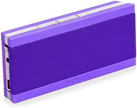 Soen TRANSIT XS Portable Wireless Speaker with Bluetooth 4.0, Rechargeable Battery and Patented Momentum Port for Clean, Deep Bass (Purple)