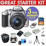 Canon EOS Rebel XSI 12.2 MP Digital SLR Camera (Black) with EF-S 18-55mm IS ....