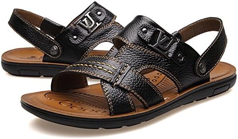 SHENGKUANG Men's Business Casual Summer Sandals(48 M EU / 11 D(M) US,Black)