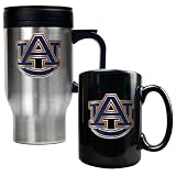 NCAA Auburn Tigers Stainless Steel Travel Mug & Ceramic Mug Set