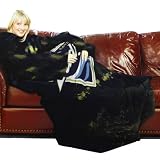 MLB San Diego Padres Comfy Throw, Officially MLB Licensed Blanket with Sleeves by Northwest "Smoke Design"