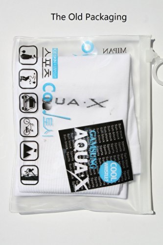 Aqua Bike/Hiking/Golf Sun Protection Arm Cooling Sleeve-1 Pair (White)