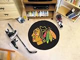Fan Mats 10279 NHL - Chicago Blackhawks 29" Diameter Puck-Shaped Area Rug