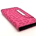 Hot Pink Leopard Synthetic Leather Wallet Pouch Hard Case Cover for Samsung Galaxy S4 i9500