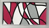 Checkbook Cover Stained Glass Pink White