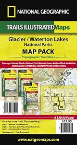 Glacier/Waterton Lakes National Park Map Pack (includes #313, #314, and #315)