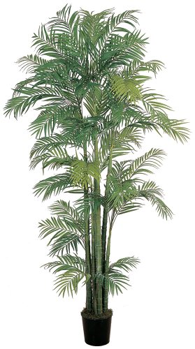 Nearly Natural 5003 Areca Decorative Silk Palm Tree, 7-Feet, Green