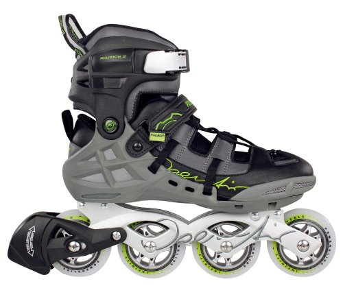 Buy air inline skates & rollerblades case - Powerslide Phuzion 2 Open Air Inline Skates - Black / Grey / Green, 7