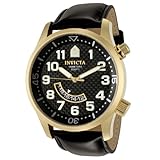 Invicta Men's 0449 II Collection Black Leather Watch
