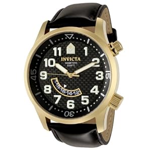 Invicta 0449 Collection Black Leather