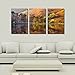Gardenia Art - Hillside and Lake Under Sunshine Canvas Prints Modern Wall Art Paintings Artwork for Room Decoration,16X24 inch, Unframed