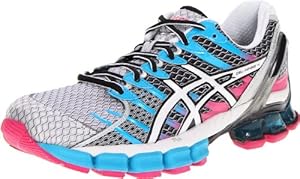 ASICS Women's GEL-Kinsei 4 Running Shoe,White/Snow/Pink,9.5 M US