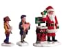 Lemax Christmas Caddington Village Donation Santa 3-Piece Figurine Set #52096