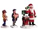 Lemax Christmas Caddington Village Donation Santa 3-Piece Figurine Set #52096